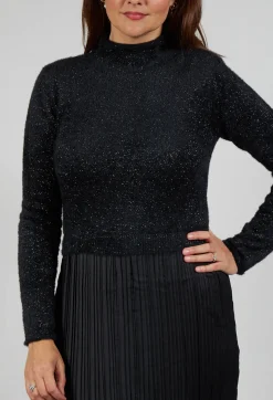 Rene Derhy Dresses^Verlaine Dual Fabric Dress in Noir
