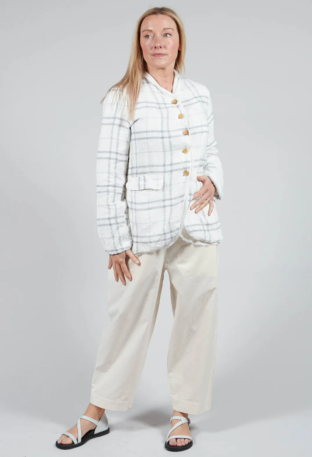 Hannoh Wessel Jackets^Veronique Jacket in Natural Check