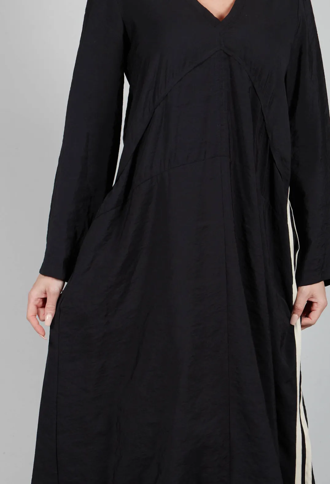 Tadashi Dresses^Vertical Stripe Dress in Black