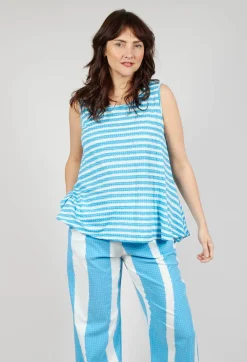 Rundholz Black Label Tops^Vest Top with Drawstring Hem in Malibu Print