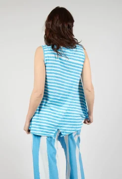 Rundholz Black Label Tops^Vest Top with Drawstring Hem in Malibu Print