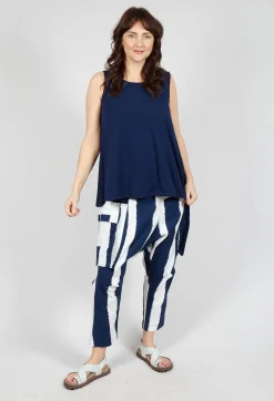 Rundholz Black Label Tops^Vest Top with Drawstring Hem in Navy