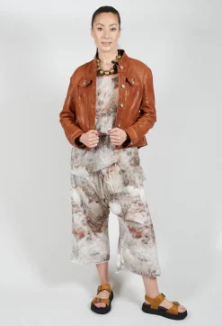Pal Offner Tops^Vest Top with Raw Edges in Steppe Bronze