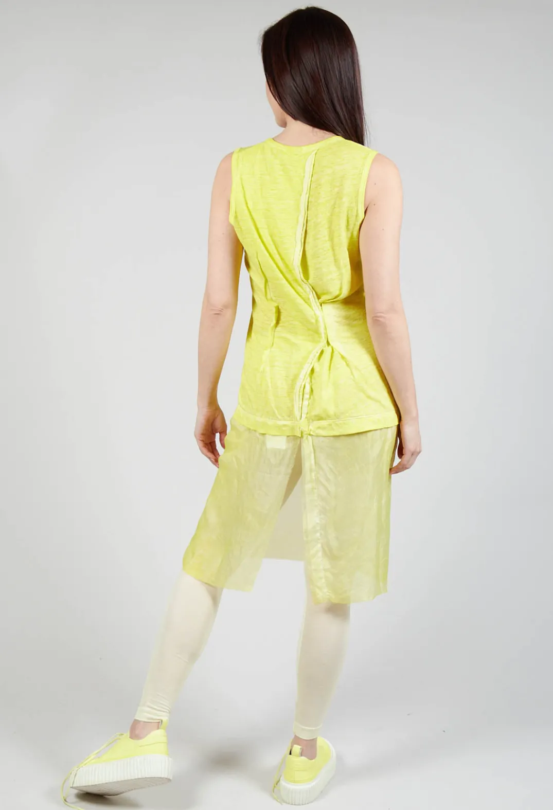 Rundholz Mainline Tops^Vest with Silk Accent in Lilly Cloud