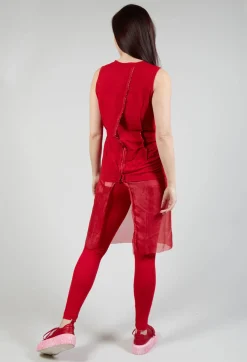 Rundholz Mainline Tops^Vest with Silk Accent in Rose Cloud