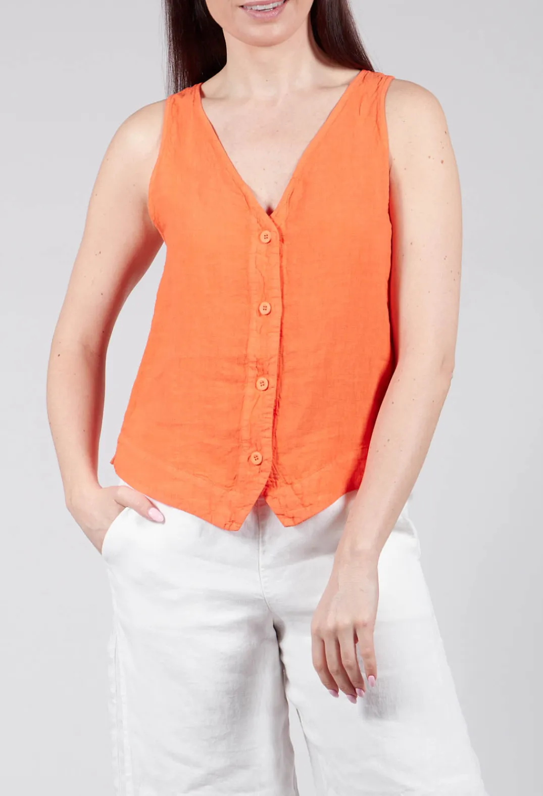 Elemente Clemente Tops^Vest Yune in Arancia