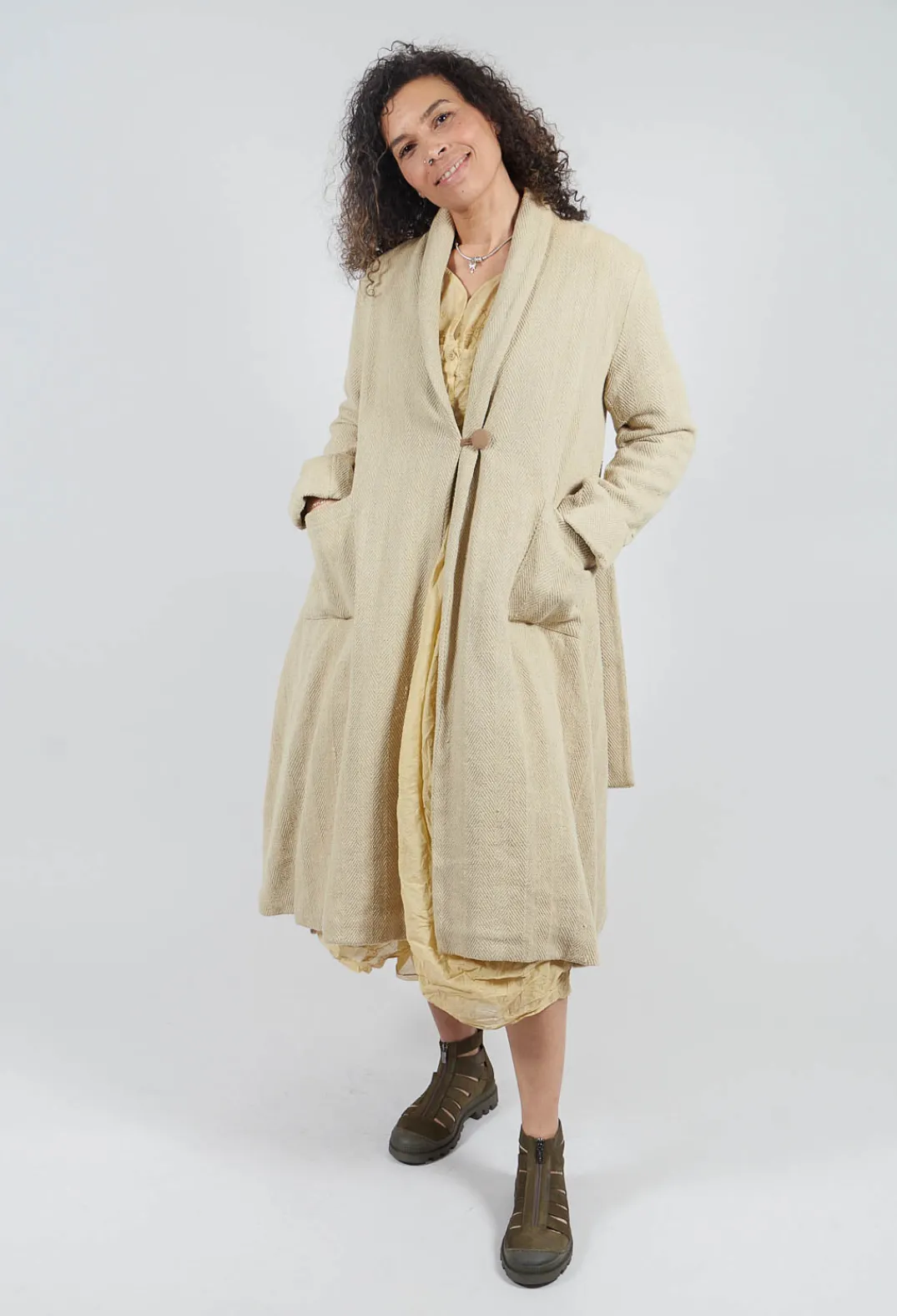 Les Ours Coats^Veste Jeannette Coat in Coton Rustique