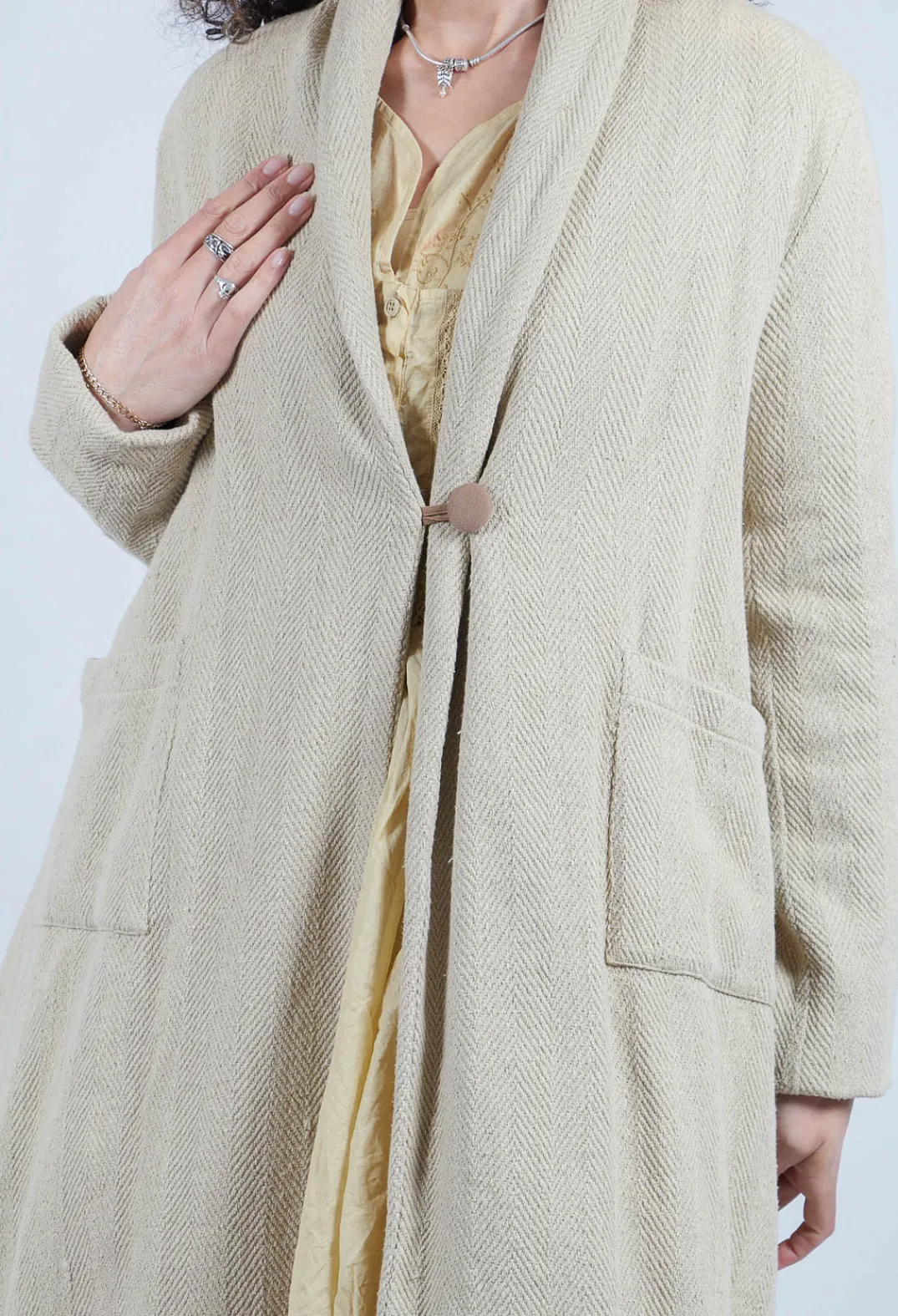 Les Ours Coats^Veste Jeannette Coat in Coton Rustique