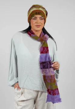 Butapana Scarves^Vibrant Wool Scarf in Iris