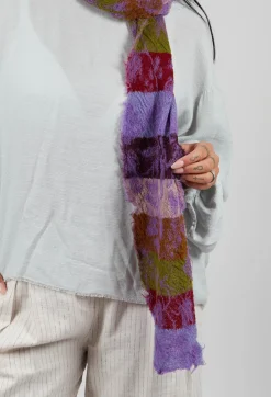 Butapana Scarves^Vibrant Wool Scarf in Iris