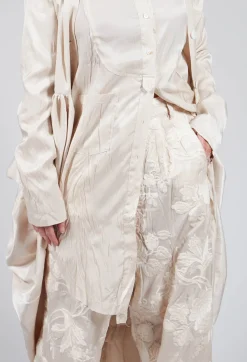 Aleksandr Manamis Trousers^Vielles Fleurs Loose Trousers in Cream