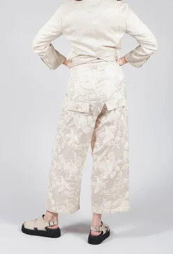 Aleksandr Manamis Trousers^Vielles Fleurs Loose Trousers in Cream
