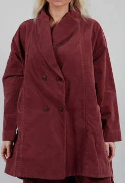 Amici Coats^Vintage Look Coat in Intense Rust