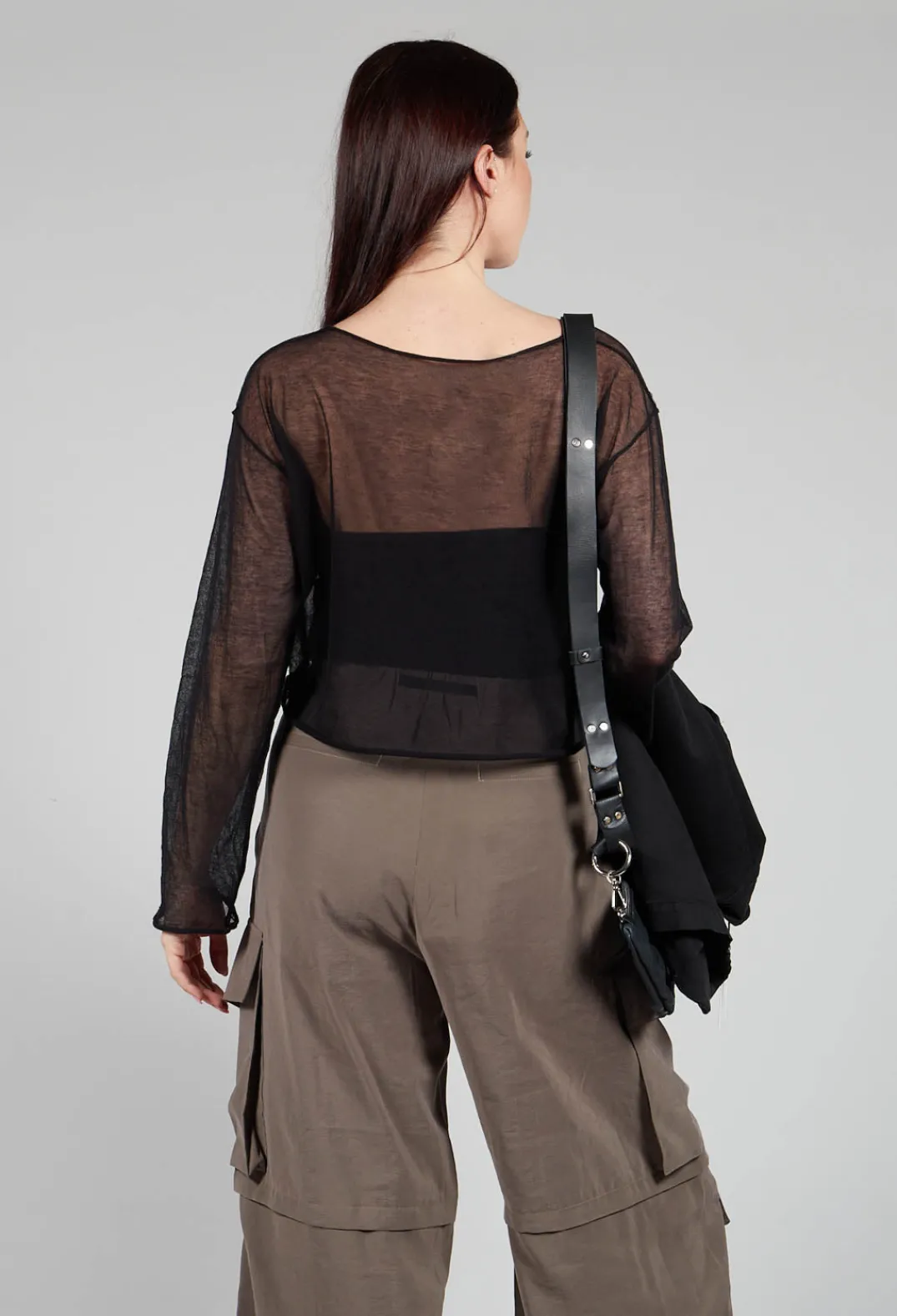 Isabel Benenato Tops^Viscose Bandeau in Black