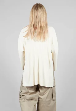 Isabel Benenato Cardigans^V-Neck Boxy Cardigan in White