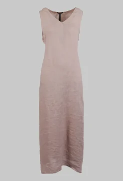 Sarah Pacini Shirts & Blouses^V-Neck Linen Dress in Dusky Pink