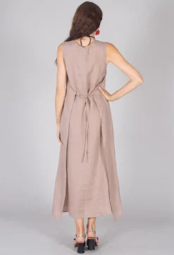 Sarah Pacini Shirts & Blouses^V-Neck Linen Dress in Dusky Pink