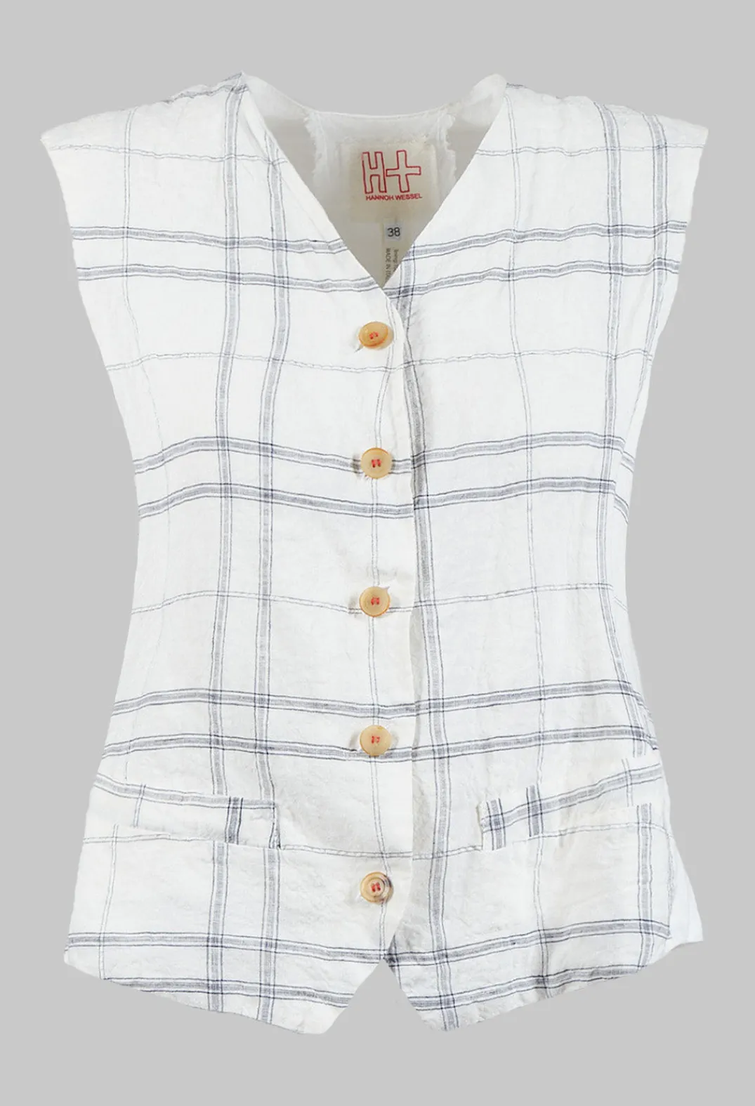 Hannoh Wessel Coats^Waistcoat Gemma in Natural Check
