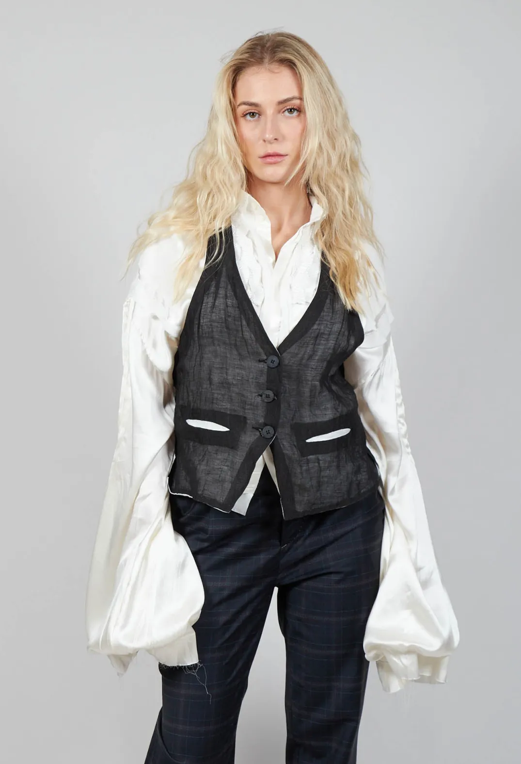 Marc Point Jackets^Waistcoat in Black / White
