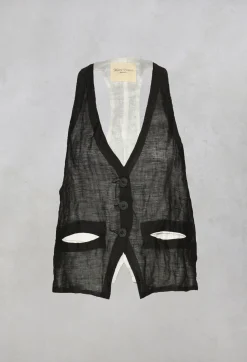 Marc Point Jackets^Waistcoat in Black / White