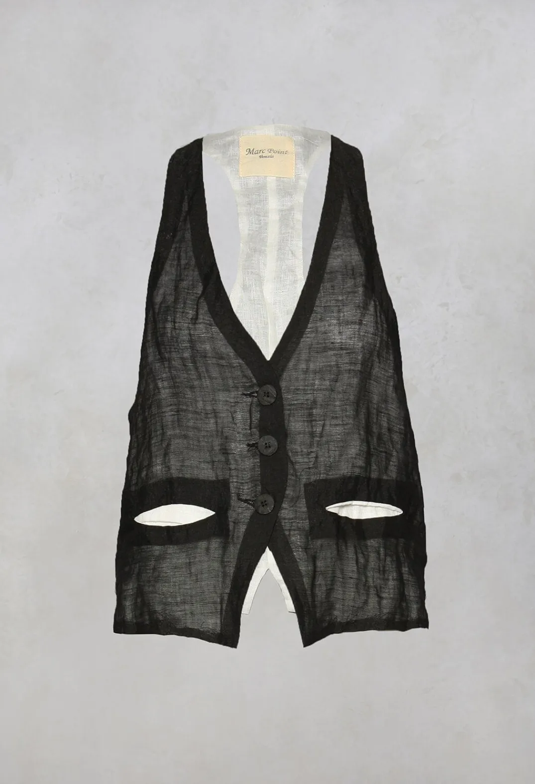 Marc Point Jackets^Waistcoat in Black / White