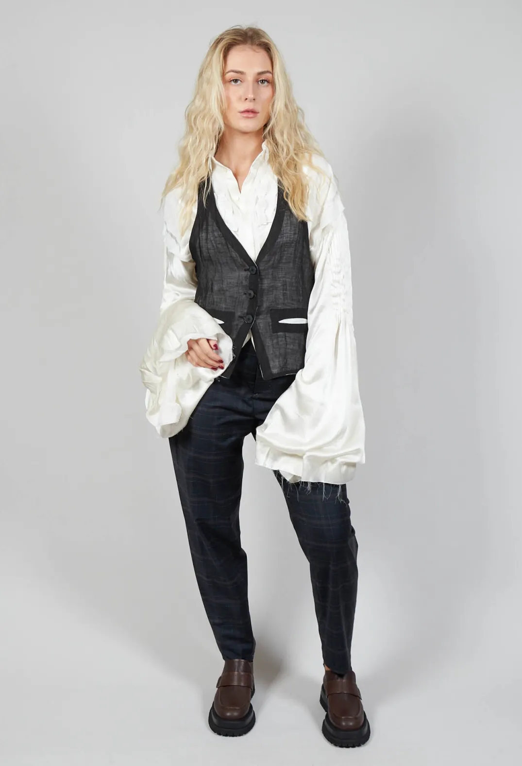 Marc Point Jackets^Waistcoat in Black / White