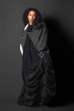 Marc Point Jackets^Waistcoat with Contrasting Back in Grey and Cream