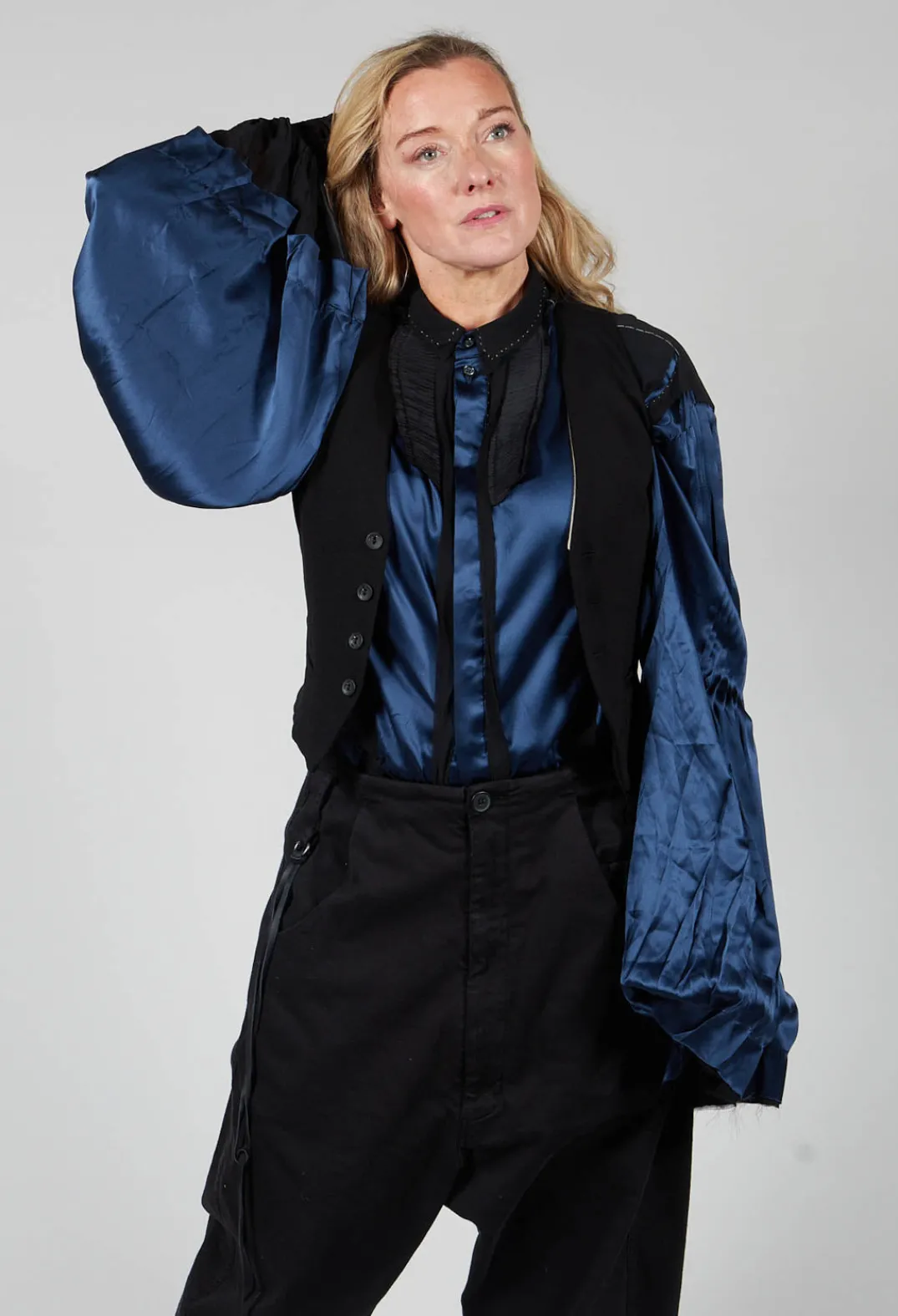 Nostra Santissima Jackets^Waistcoat with Faux Front Pockets in Black