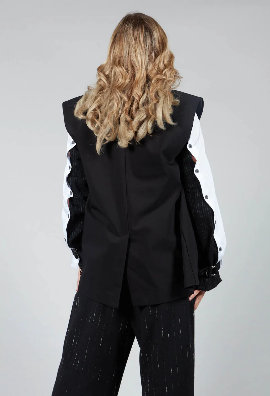 Nostra Santissima Jackets^Waistcoat with Shoulder Pads in Black