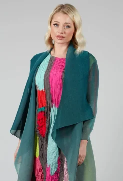 Alquema Coats^Waterfall Front Coat in Royal Ombre