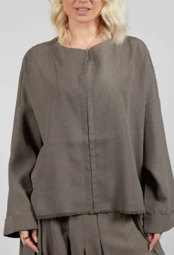 Moyuru Jackets^Waterfall Top in Taupe