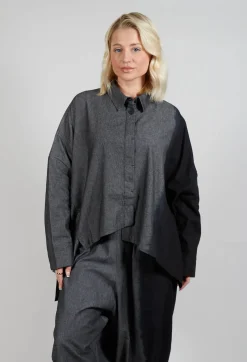 Moyuru Shirts & Blouses^Wide Fit Shirt in Dark Grey