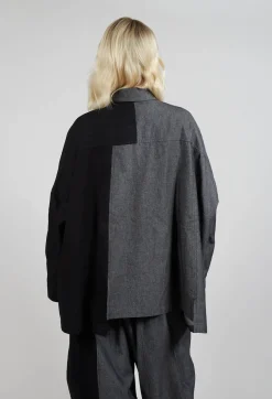 Moyuru Shirts & Blouses^Wide Fit Shirt in Dark Grey