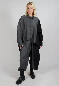 Moyuru Shirts & Blouses^Wide Fit Shirt in Dark Grey