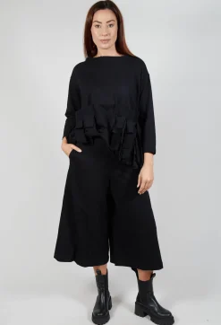 Bread and Butter Trousers^Wide Leg Cotton Trousers in Black