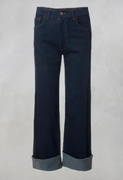 Malloni Jeans|Co-ords & Suits^Wide Leg Denim Jeans in Aragonite Indigo