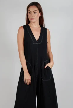 Bitte Kai Rand Jumpsuits^Wide Leg Denim Style Jumpsuit in Black