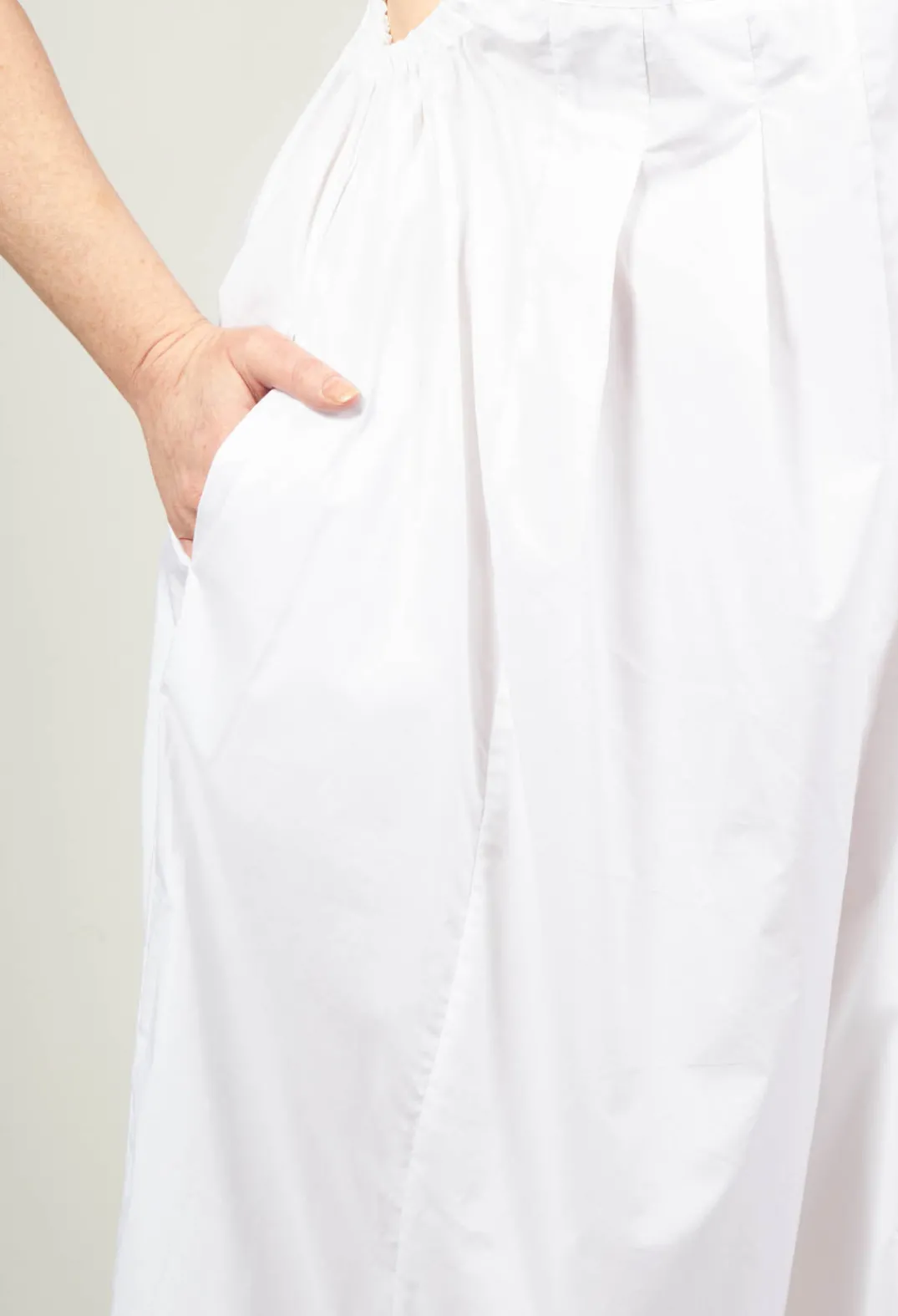 Bread and Butter Jumpsuits^Wide Leg Drop Crotch Jumpsuit in White