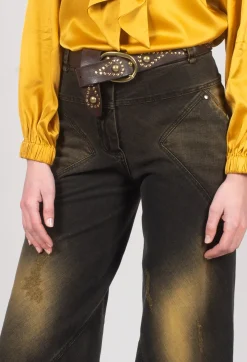 Masnada Trousers^Wide Leg Jeans in Denim Tumeric