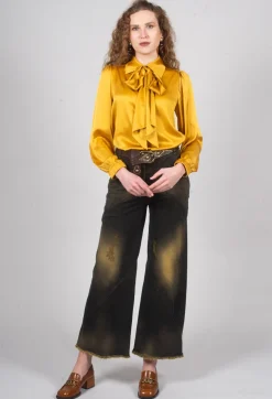 Masnada Trousers^Wide Leg Jeans in Denim Tumeric