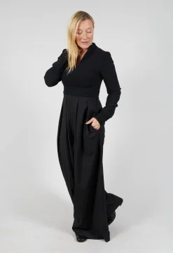 Malloni Jumpsuits^Wide Leg Jumpsuit in Nero