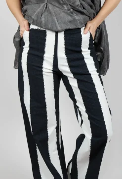 Rundholz Black Label Trousers^Wide Leg Pull On Trousers in Black Print