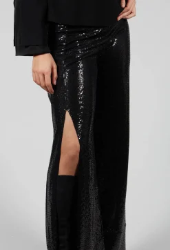 Xenia Design Co-ords & Suits^Wide Leg Sequin Pants Aubi in Black