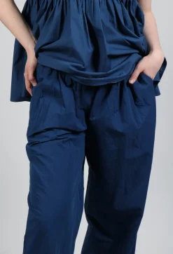 Apuntob Trousers^Wide Leg Straight Trousers in Marine Blue