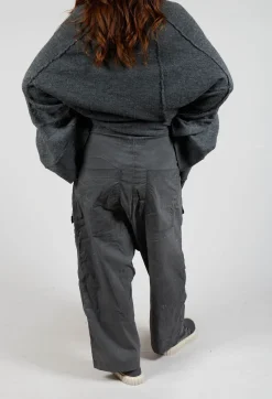 Rundholz Dip Trousers^Wide Leg Trousers with Statement Pockets in Coal Cloud