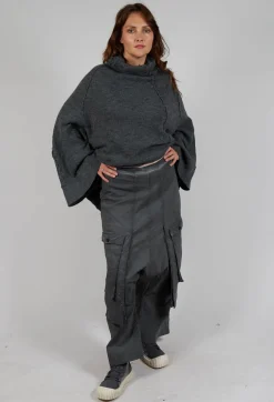 Rundholz Dip Trousers^Wide Leg Trousers with Statement Pockets in Coal Cloud