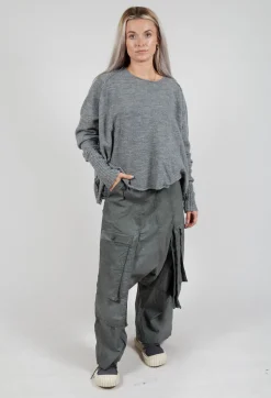 Rundholz Dip Trousers^Wide Leg Trousers with Statement Pockets in Pencil Cloud