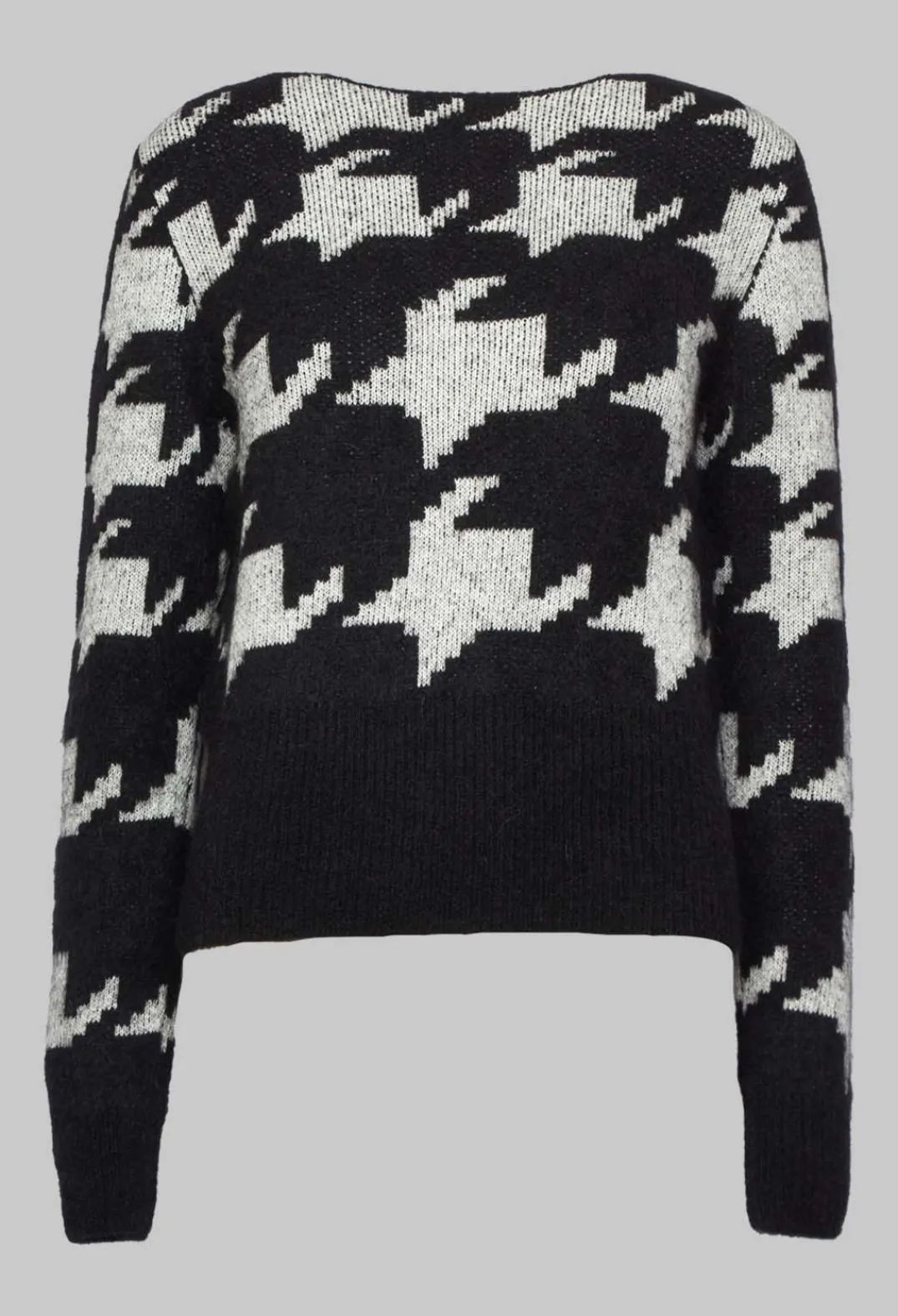 Sarah Pacini Jumpers^Wide Neck Jumper in Black and White