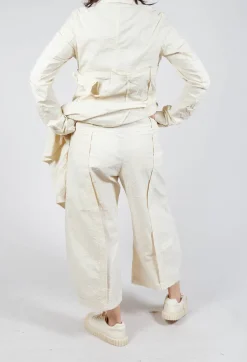 Rundholz Dip Trousers^Wide-Leg Barrel-Style Trousers in Greige