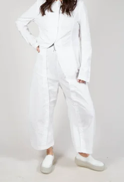 Rundholz Dip Trousers^Wide-Leg Barrel-Style Trousers in Semi Bleach